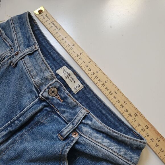 6 28 ABERCROMBIE & FITCH Super Skinny Ankle High Rise HR JEANS - Picture 2 of 9